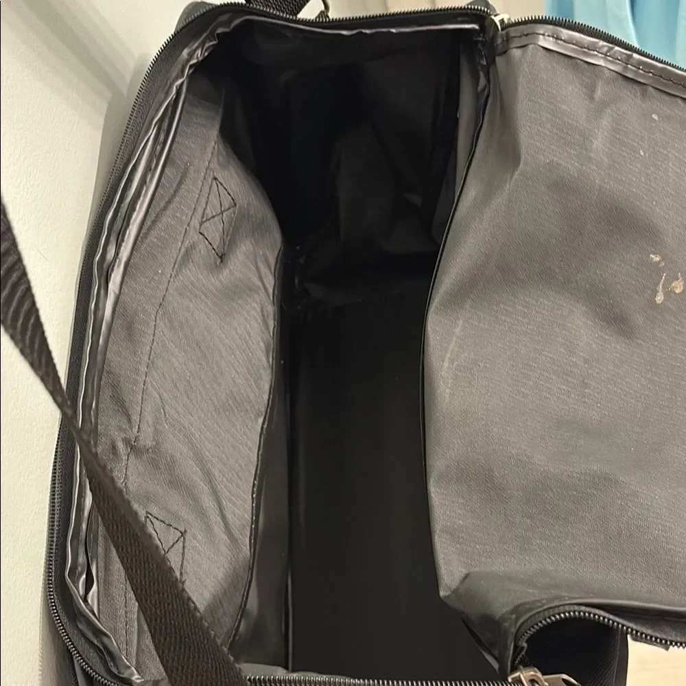 Pro-Exec Black Textured Duffel Bag with Shoulder Strap